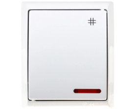 FALA Łącznik hermetyczny krzyżowy IP44 z podświetleniem biały ŁNH-4HS/00