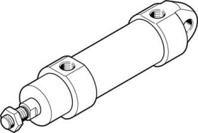 Siłownik okrągły FESTO CRDSNU-B-40-40-PPS-A-MG-A1 8073987, Długość skoku: 125 mm