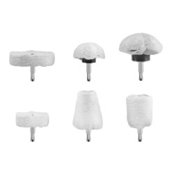 Głowice polerskie bawełniane Włoskie LAMPA Zestaw 6 Sztuk, do wiertar