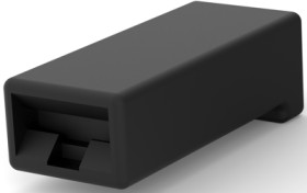 Insulating housing for 6.35 mm, 1 pole, PA, UL 94V-2, black, 480054-4