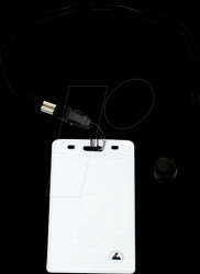 911000 000045 B5 ID card holder, electrically dissipative with lanyard