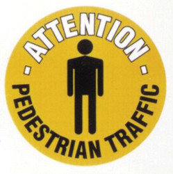 Tablica ostrzegawcza, kolor: Żółty, materiał PVC Niebezpieczeństwo obszaru Znak podłogowy