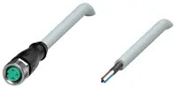 Sensor actuator cable, M8 cable socket, straight, A to open end, 3 pole, 1.5 m, PUR, gray, 3 A, 240803-100002