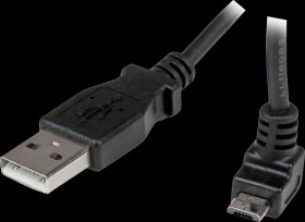 USBAUB2MU USB 2.0 cable, USB type-A connector to Micro B plug, angled, 2 m