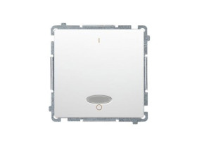 SIMON BASIC Wyłącznik pojedynczy 2-biegunowy z podświetleniem biały BMW2L.01/11 KONTAKT SIMON