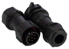 Przemysłowe złącza okrągłe 7, 7-pinowe SY17 Kabel, Układ szeregowy Wtyczka, gniazdo RS PRO