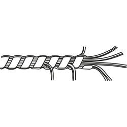 Cable bundle hose, bundle-Ø 9.5 to 101.6 mm, PA, natural, T50N-C