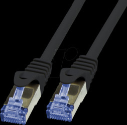 21990722 Patch cable, Cat.6a, S/FTP, outdoor, black, 50 m