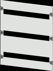 Cover for built-in installation devices, square, sheet steel, (W x H x D) 600 x 600 x 10 mm, 3x24 HP, light gray, 8PQ2060-6BA04