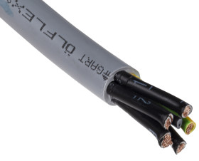 Control Cable liczba żył 5 6 mm² Nieekranowany RS PRO 44 A średnica zew 14.5mm Szary