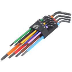 Bahco C1997TORX/9P Long TORX&#xAE; Coloured L-Key Set, 9 Piece