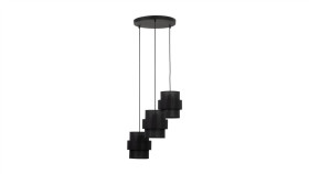 Lampa Wisząca Czarna Na Okrągłej Rozecie Calisto Black 3Xe27 Koło 5981 Tk...
