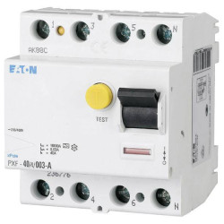 Eaton 236804 PXF RCCB 63A 4-pin 0.3A 400V AC compact residual current breaker