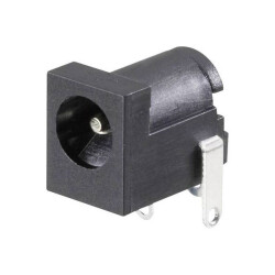 Conrad Components DC25-09 PCB Socket Low Power Connector 6.3mm Horiz. Mount