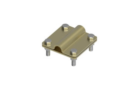 Złącze uniwersalne 2-elem. 80x80 bednarka-pręt16 mosiądz 215.3 MS 21500310