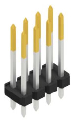 Pin header, 8 pole, pitch 2.54 mm, straight, black, 10058725