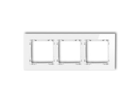 DECO Ramka 3 potrójna uniwersalna - szkło (ramka: biała: spód: biały) biały 0-0-DRG-3 KARLIK