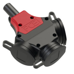 Rozgałęziacz potrójny IP44 bryzgoszczelny z uziemieniem i ochroną przed dziećmi 24311-sc