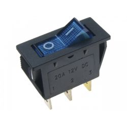 Przełącznik klawisz MK111 230V niebieski duży wąski podświetlany