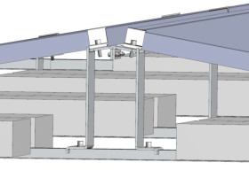 Uchwyt wysoki na dach membranę konstrukcja balastowa bezinwazyjna