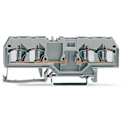 WAGO 281-656 6mm 4-conductor Carrier Terminal Block Grey AWG 28-12