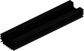 LED heatsink, (L x W x H) 150 x 36 x 17 mm, 15 to 4.1 K/W, black anodized, 10046064