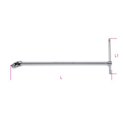 Uchwyt, rozm: 3/8 in, Uchwyt obrotowy, dł: 420 mm