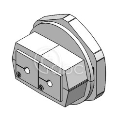 Dławnica kablowa dzielona KVT 50, na 2 moduły KT małe, szara, 45206