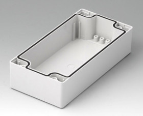 PC enclosure shell, (L x W x H) 160 x 80 x 40 mm, light gray (RAL 7035), C2081602