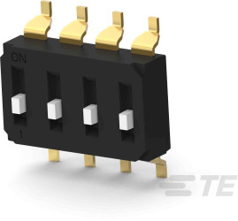 Przełącznik DIP 4-pozycyjny SPST SMD 25 przy 24 ma przy V dc
