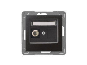 IMPRESJA Gniazdo antenowe typu "F" pojedyncze antracytowe GPA-1YF/m/50 OSPEL