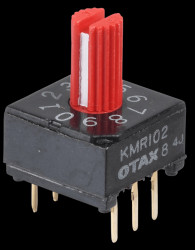 KMR-102 Rotary encoder switch, 10-way, with vertical axis