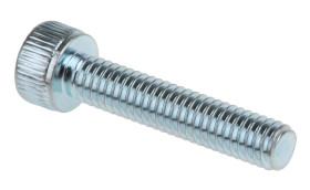 Śruba imbusowa M4 długość 20mm Nakrętka, gniazdo sześciokątne Stalowe RS PRO