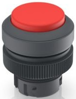 Pushbutton, illuminable, groping, waistband round, red, mounting Ø 22.3 mm, 1.30.240.201/1307