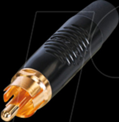 RF2C-B-0 RCA (RCA) cable connector, gold plated contacts, black housing