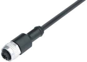 Sensor actuator cable, M12-cable socket, straight to open end, 12 pole, 5 m, PUR, black, 1.5 A, 79 3490 35 12