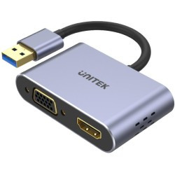 OUTLET_1: Adapter Unitek V1304A USB-A na HDMI i VGA, FullHD