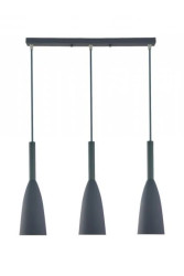 Zwisy na podłużnej podsufitce lampa wisząca szara SOLIN LP-181/3L GR Light Prestige