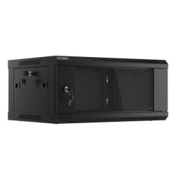 Szafa instalacyjna rack wisząca - 19'' 4U 600x450mm - czarna - Lanberg WF01-6404-10B