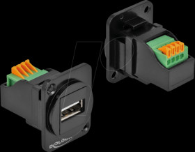 86734 D-Type Module USB 2.0 Type-A female to terminal block