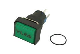 Self Locking Lamp Press Button - Green