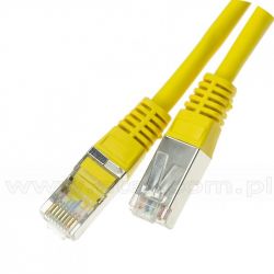 Patchcord FTP, kat5e, 1,0m, żółty