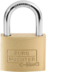 Burg W&#xE4;chter 3051 C-Line Padlock 35mm Brass Body Keyed-Different