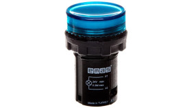 Lampka Sygnalizacyjna Mb Z Led, Monoblok, 24V Ac/Dc, Płaski Klosz, Niebieska...