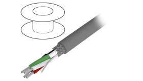 6328-Sl005 Przewód Na Rolce 30,5M Alpha Essential 4X24awg Pvc Ciemnoszary 300V