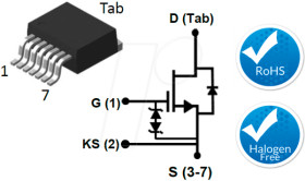 UF3SC065030B7S SiC cascode FET, 650V 62A Rdson 0.027R, D²Pak-7L