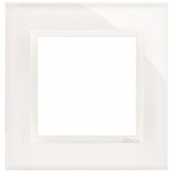 KONTAKT-SIMON 54 Nature Ramka 1-krotna szklana biała perła