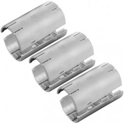 Łącznik składany prosty LSP 16 szary do rur sztywnych (RL i RLM) oraz karbowanych (RKGL i RKGS) AKS [komplet 3szt]