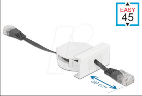 81361 Easy 45 module network retractable cable RJ45 Cat.5e black