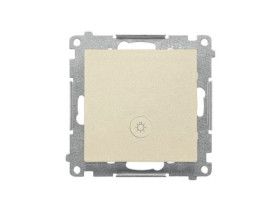 SIMON 55 Wyłącznik zwierny przycisk „światło” z podświetleniem LED szybkozłącza szampański mat TS1L.01/144 KONTAKT SIMON